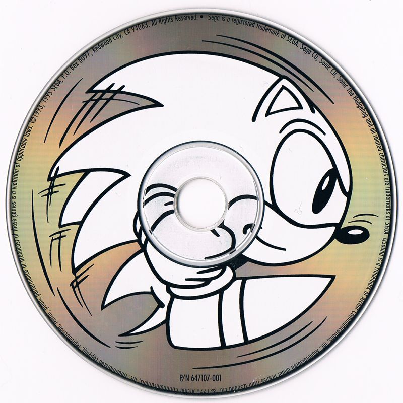 Front Cover for Sonic CD (Windows) (Not for resale version: Black and White CD Label)