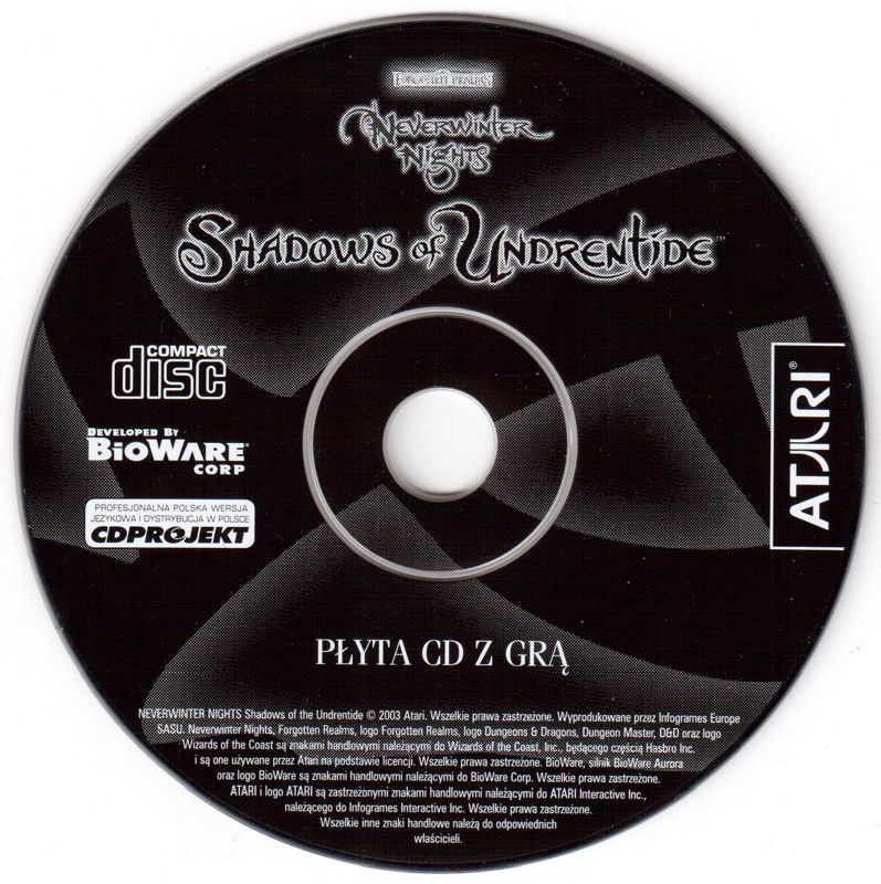 Media for Neverwinter Nights: Platinum (Windows): Shadows of Undrentide CD