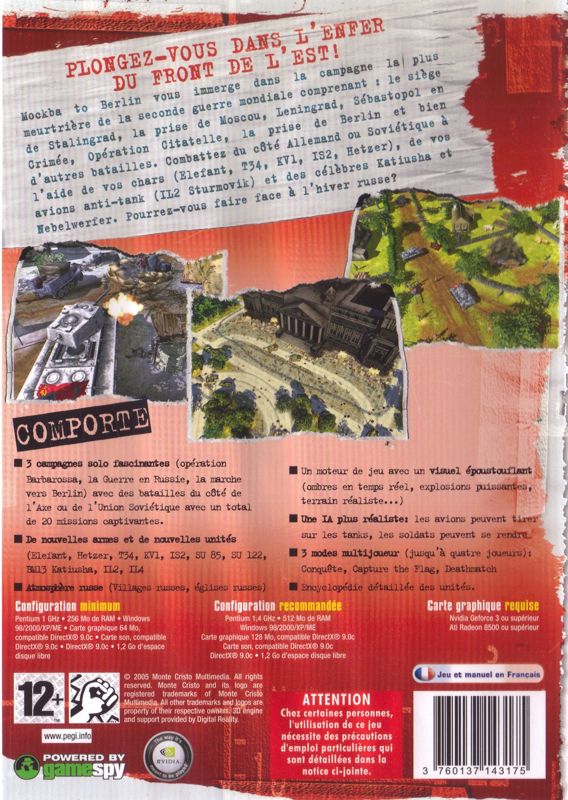 Back Cover for Moscow to Berlin: Red Siege (Windows)