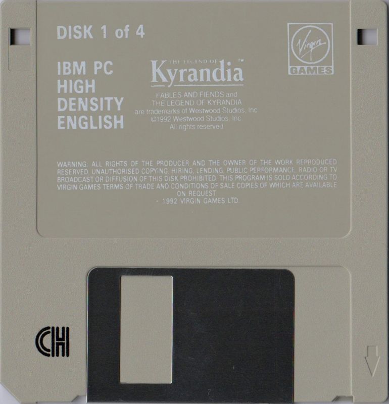 Media for Fables & Fiends: The Legend of Kyrandia - Book One (DOS): Diskette 1/4