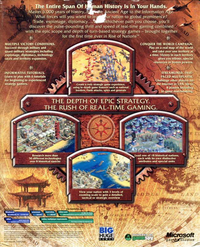 Back Cover for Rise of Nations (Windows)