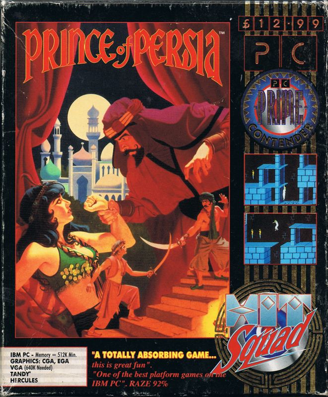 Front Cover for Prince of Persia (DOS) (Hit Squad release )