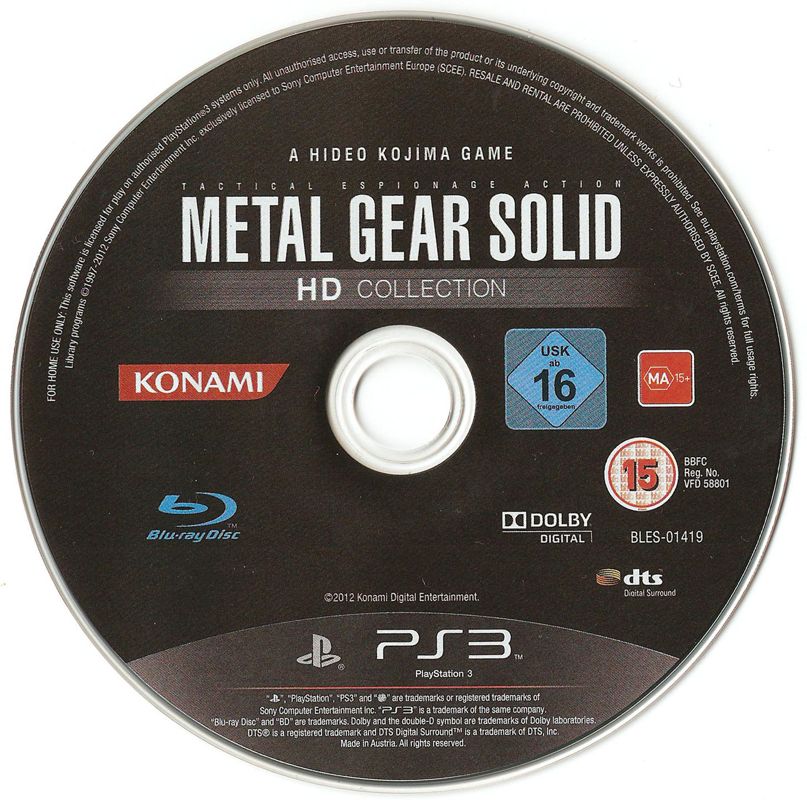 Media for Metal Gear Solid: HD Collection (PlayStation 3)
