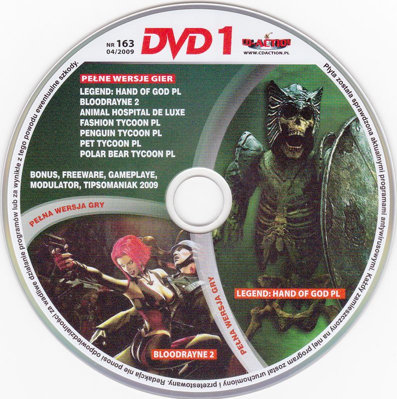 Media for Legend: Hand of God (Windows) (CD-Action 04/2009 (163) covermount): DVD #1