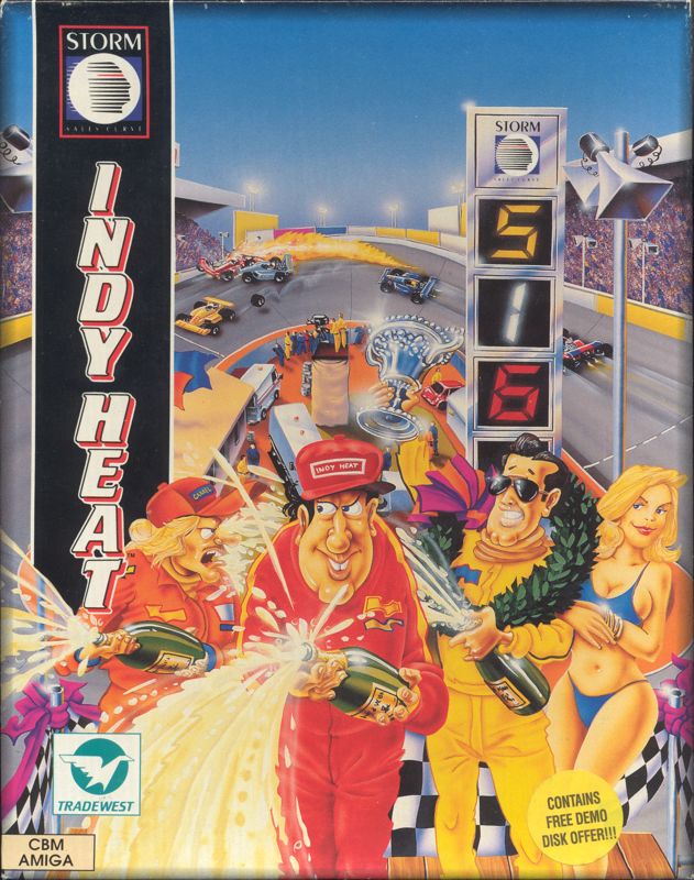 Front Cover for Danny Sullivan's Indy Heat (Amiga)