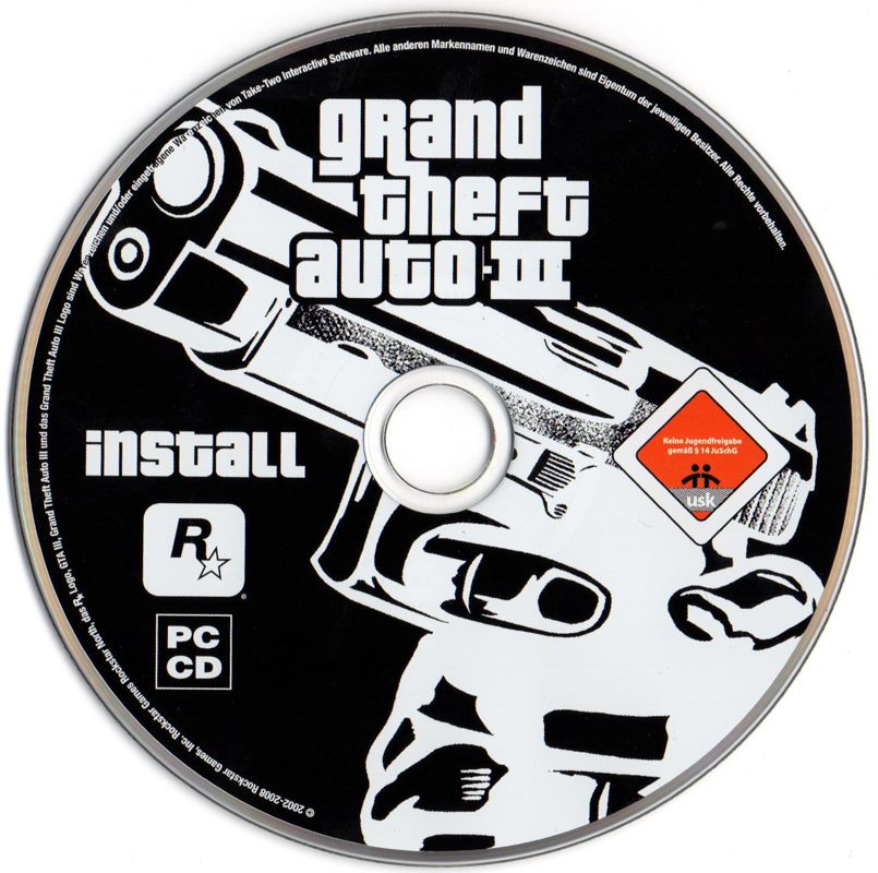 Media for Grand Theft Auto III (Windows) (Green Pepper release): Install disc