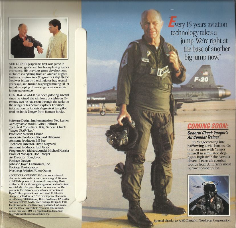 Inside Cover for Chuck Yeager's Advanced Flight Simulator (DOS) (5.25" Release (Not Copy Protected)): Right