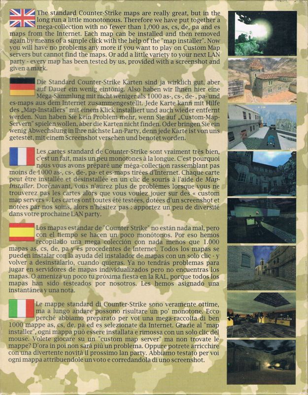 Back Cover for Mods and Maps: More than 1000 maps for Counter-Strike (Windows)