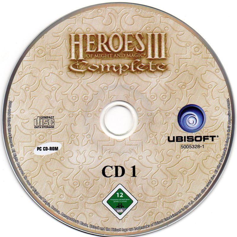 Media for Heroes of Might and Magic III+IV: Complete (Windows): Heroes of Might & Magic III Complete - Disc 1/2