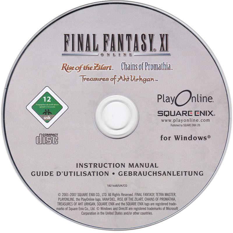 Media for Final Fantasy XI Online (Windows): Instruction Manual