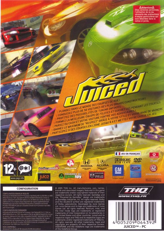 Back Cover for Juiced (Windows)