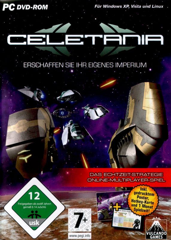 Front Cover for Celetania (Linux and Windows)