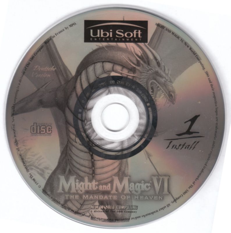 Media for Might and Magic VI: The Mandate of Heaven (Windows): Disk 1