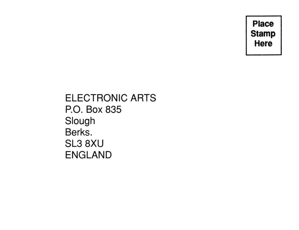 Extras for Strike Commander (DOS): Registration - Back