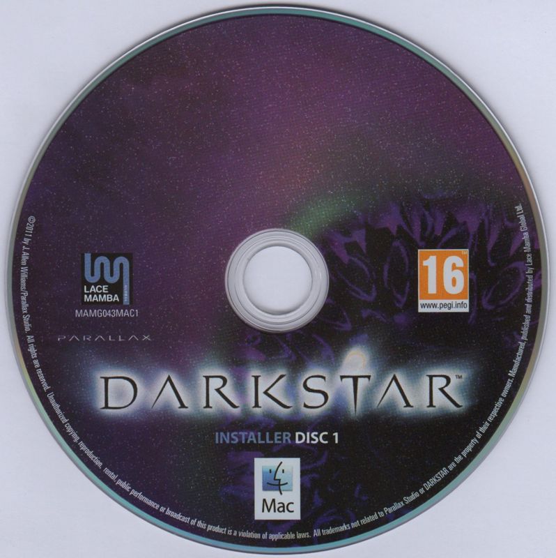 Media for Darkstar: The Interactive Movie (Macintosh and Windows): Disc 1 (Macintosh)