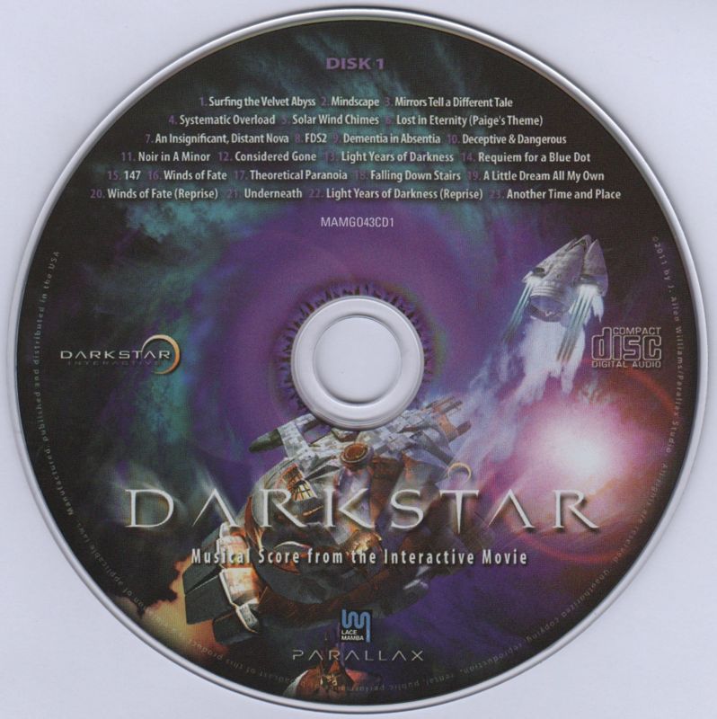 Soundtrack for Darkstar: The Interactive Movie (Macintosh and Windows): Disc 1