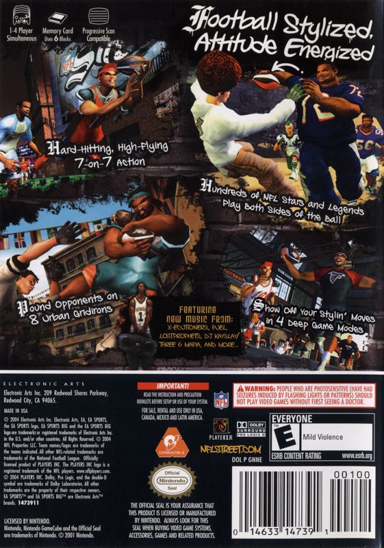 Back Cover for NFL Street (GameCube)