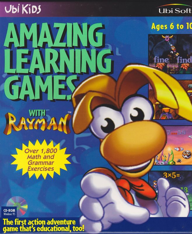 Front Cover for Amazing Learning Games with Rayman (DOS and Windows)