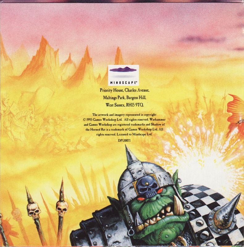 Other for Warhammer: Shadow of the Horned Rat (Windows and Windows 3.x): CD Sleeve - Back
