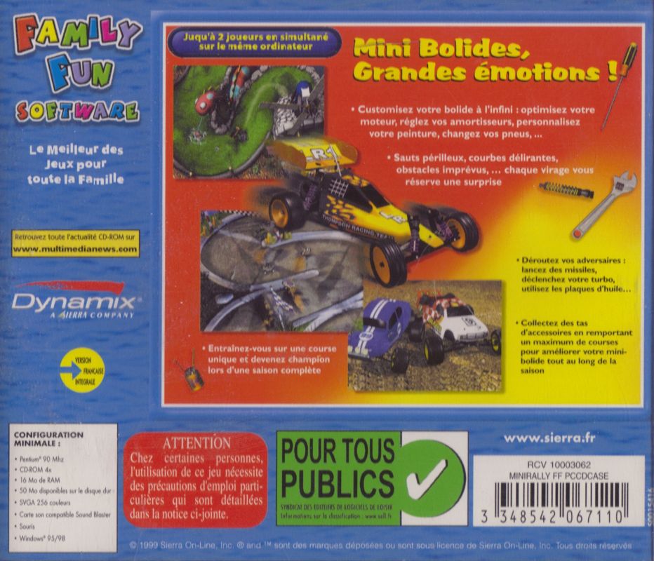Back Cover for 3-D Ultra Radio Control Racers (Windows) (Family Fun Software release)