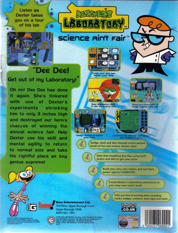 Back Cover for Dexter's Laboratory: Science Ain't Fair (Windows)