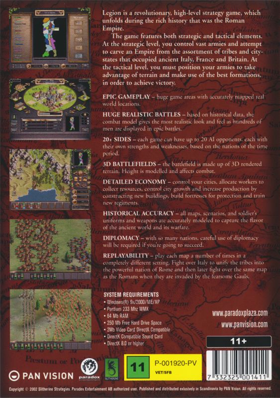 Back Cover for Legion (Windows)