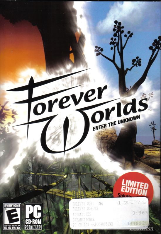 Front Cover for Forever Worlds: Enter the Unknown (Windows) (Back cover, CD & CD inlay rated 'E - Everyone' not 'T - Teen')