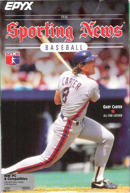 Front Cover for The Sporting News Baseball (DOS) (5.25" disk release)