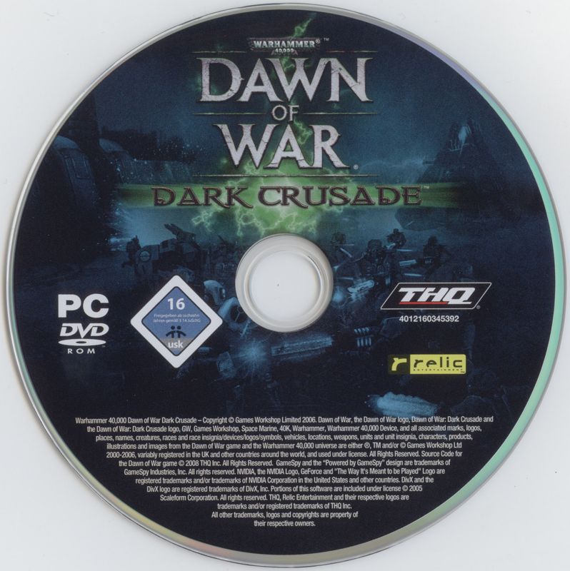 Media for Warhammer 40,000: Dawn of War - Dark Crusade (Windows) (Software Pyramide release)