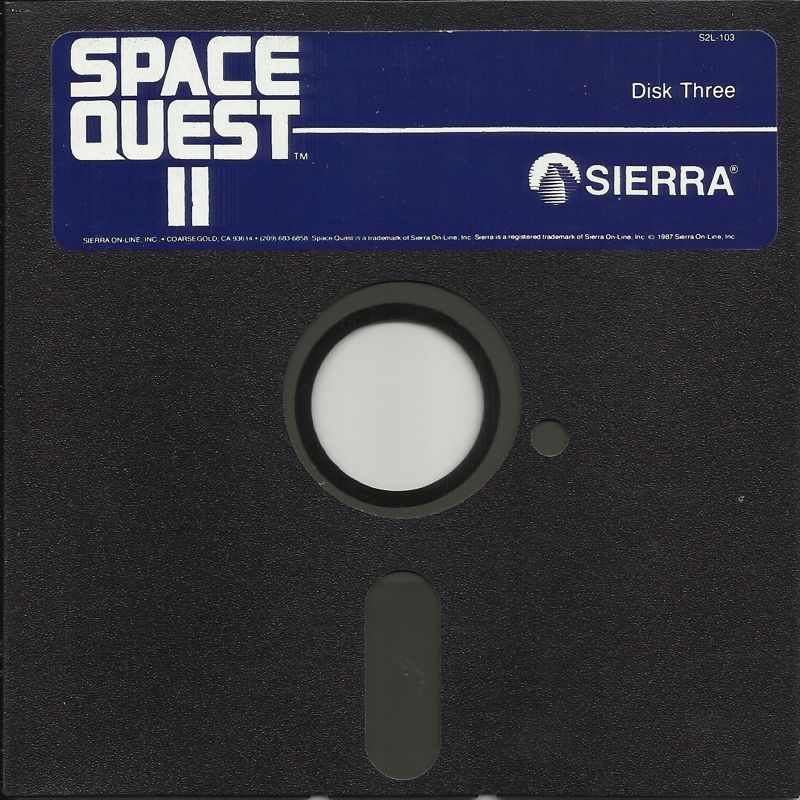 Media for Space Quest II: Chapter II - Vohaul's Revenge (DOS) (Dual-media release (version 2.917 with Two Guys Comix)): Disk Three