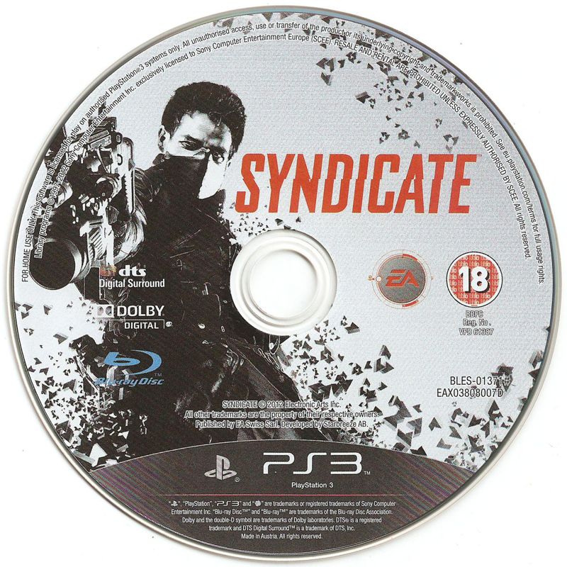 Media for Syndicate (PlayStation 3)