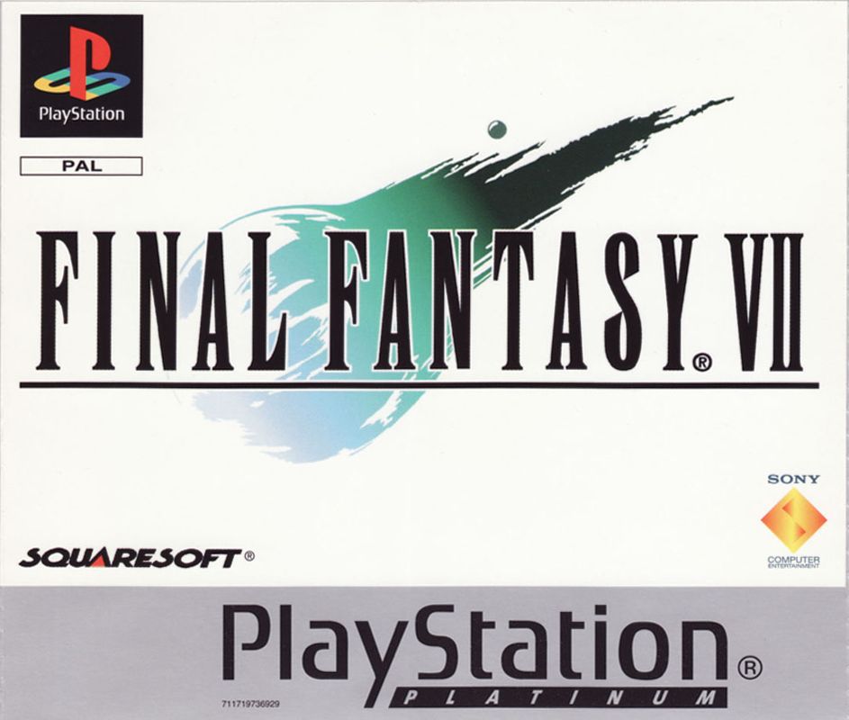 Front Cover for Final Fantasy VII (PlayStation) (Platinum release)