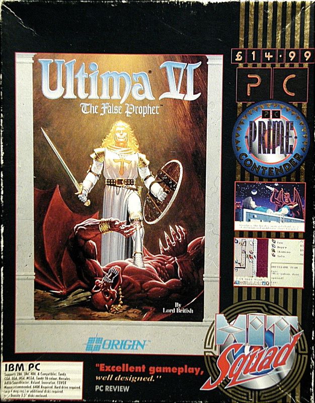 Front Cover for Ultima VI: The False Prophet (DOS) (Hit Squad budget release)