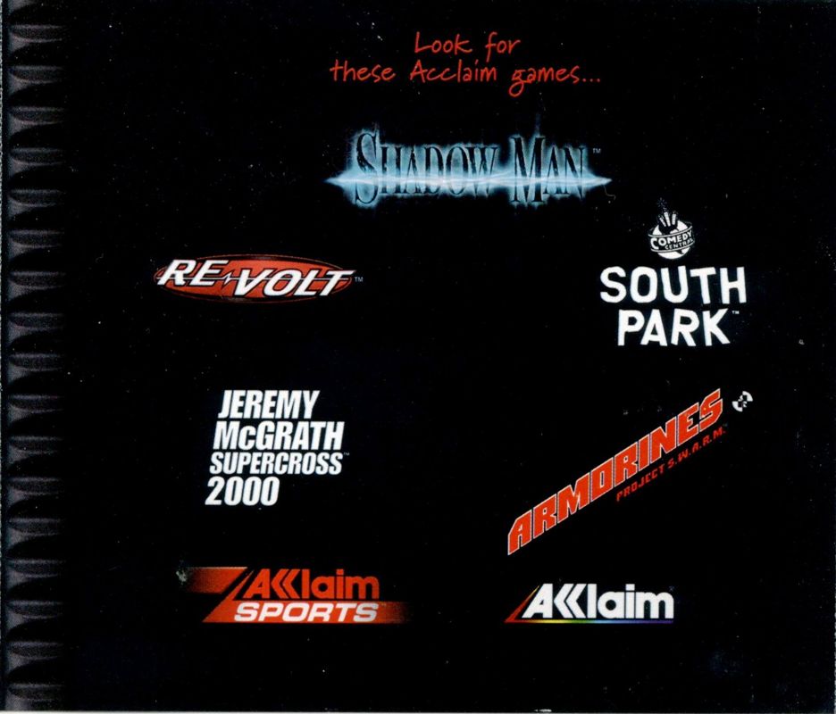 Inside Cover for Re-Volt (PlayStation): Right