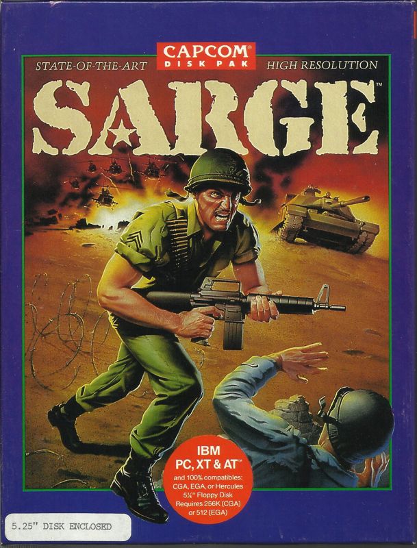 Front Cover for Sarge (DOS) (5.25" disk version (1991 re-release))