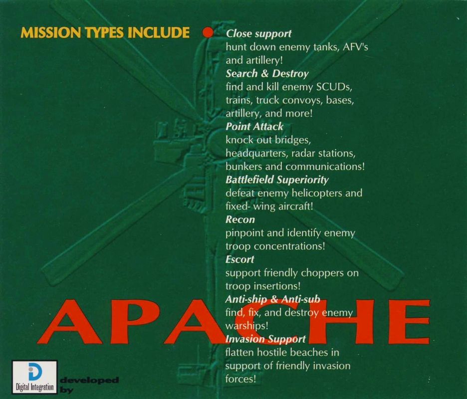 Other for Apache (Macintosh): Jewel Case - Back