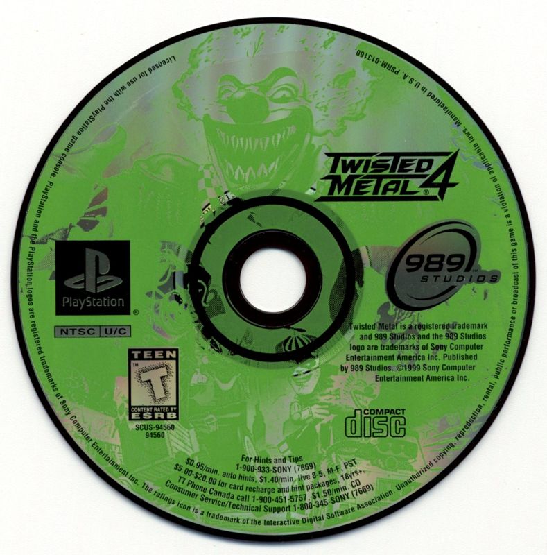 Media for Twisted Metal 4 (PlayStation)