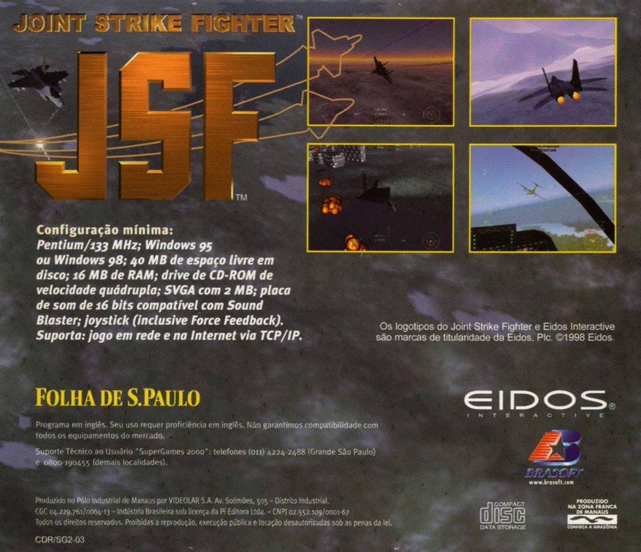 Back Cover for JSF (Windows) (Super Games 2000 (Folha de S.Paulo))