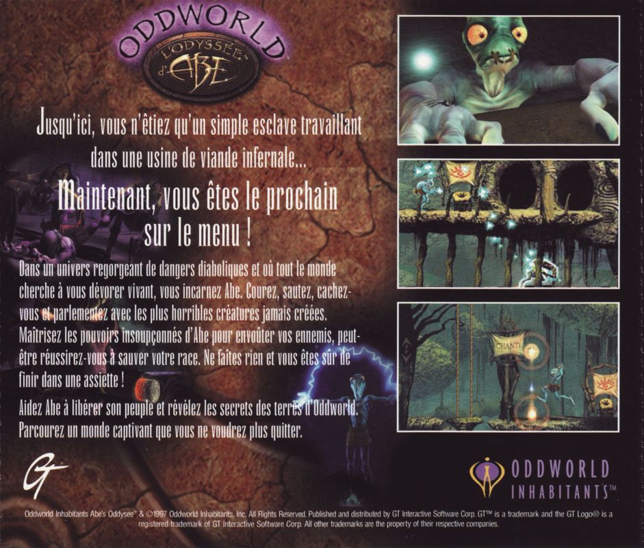 Other for Oddworld: Abe's Oddysee (DOS and Windows): Jewel Case - Back