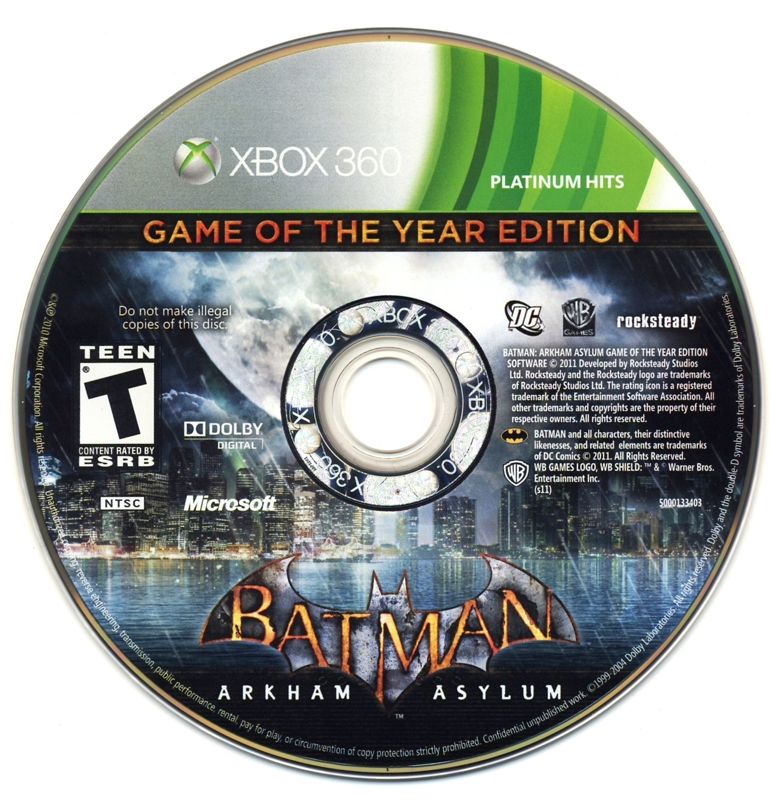 Media for Batman: Arkham Asylum - Game of the Year Edition (Xbox 360) (Platinum Hits release)