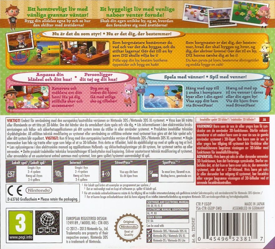 Animal Crossing: New Leaf cover or packaging material - MobyGames