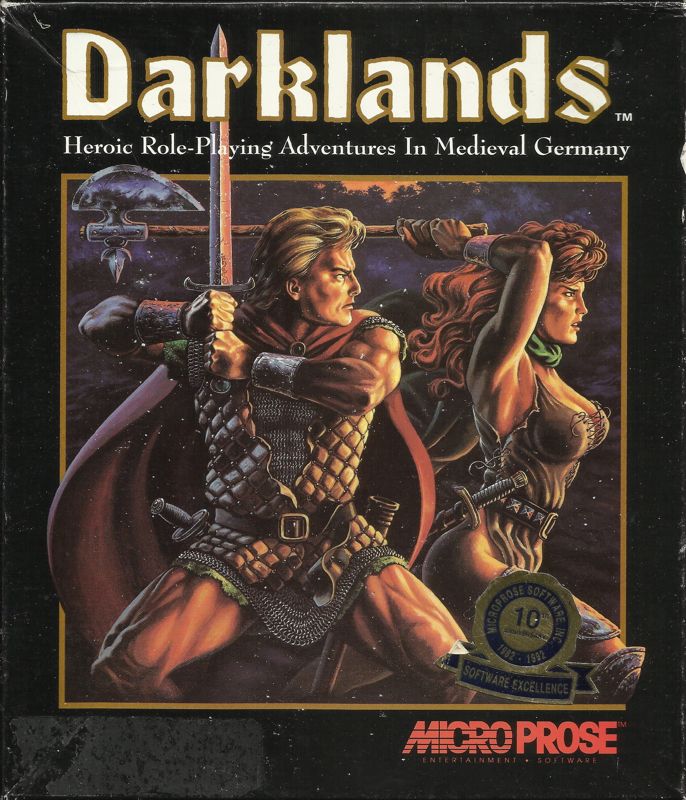 Front Cover for Darklands (DOS) (5.25" Release (version 483.06 with Microprose's 10th Anniversary edition))