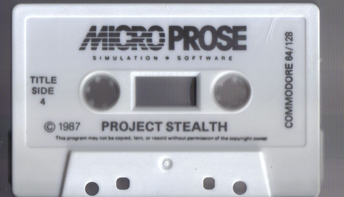 Media for Project Stealth Fighter (Commodore 64) (Cassette release): Side 4 : Title Side