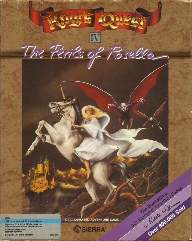 Front Cover for King's Quest IV: The Perils of Rosella (DOS) (AGI version #2.3)