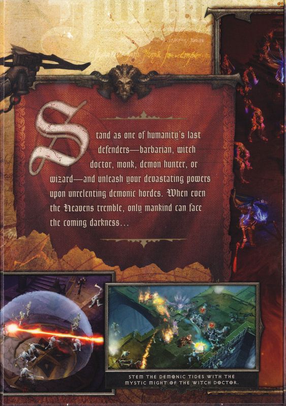Inside Cover for Diablo III (Macintosh and Windows): Inside Fold - Part 2
