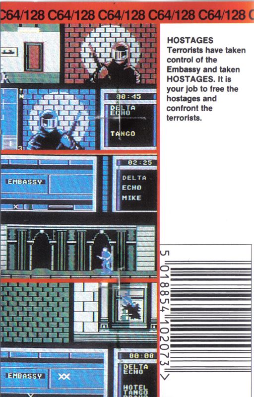 Back Cover for Hostage: Rescue Mission (Commodore 64) (Byte Back release)