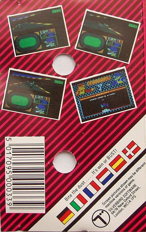 Back Cover for International Speedway (Commodore 64)