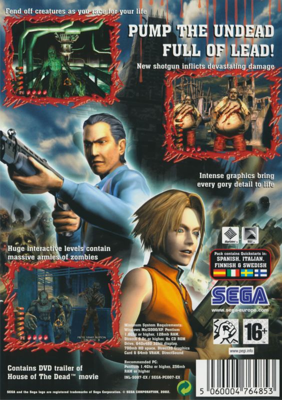 Back Cover for The House of the Dead III (Windows)