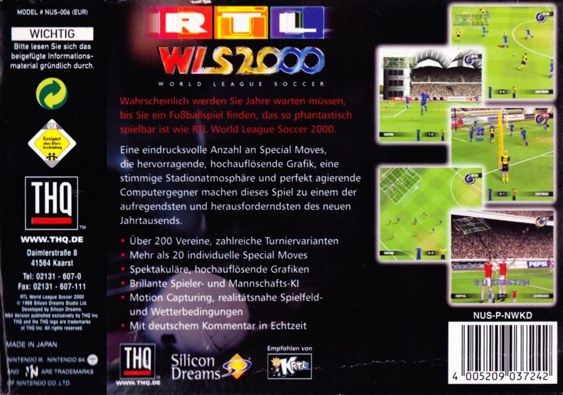 Back Cover for Mia Hamm Soccer 64 (Nintendo 64)
