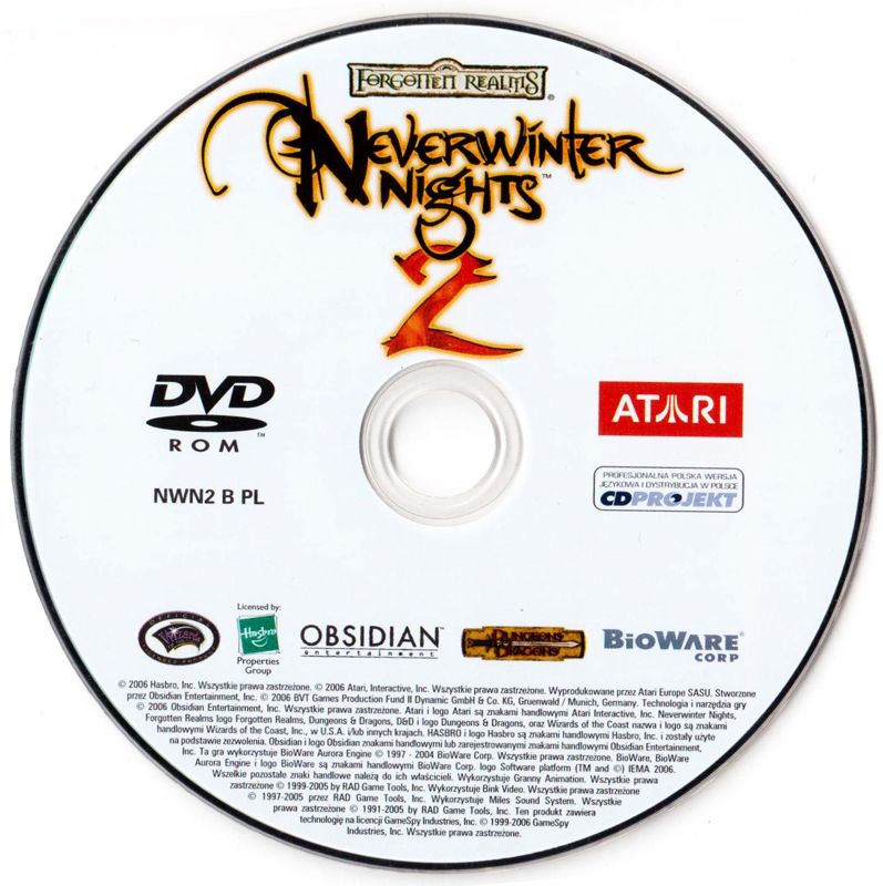 Media for Neverwinter Nights 2 (Windows) (White edition): Game DVD